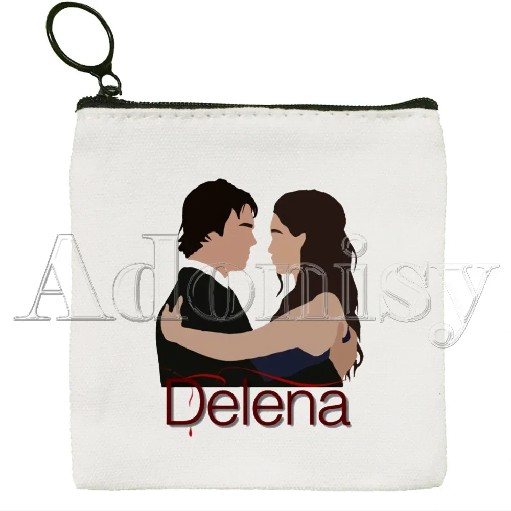 The Vampire Diaries Vintage Coin Purse, Mini Carteira, Bolsa De Mudança, Chaves Portáteis Domésticas, Armazenamento De Cartões, Saco De Cartão, Zíper