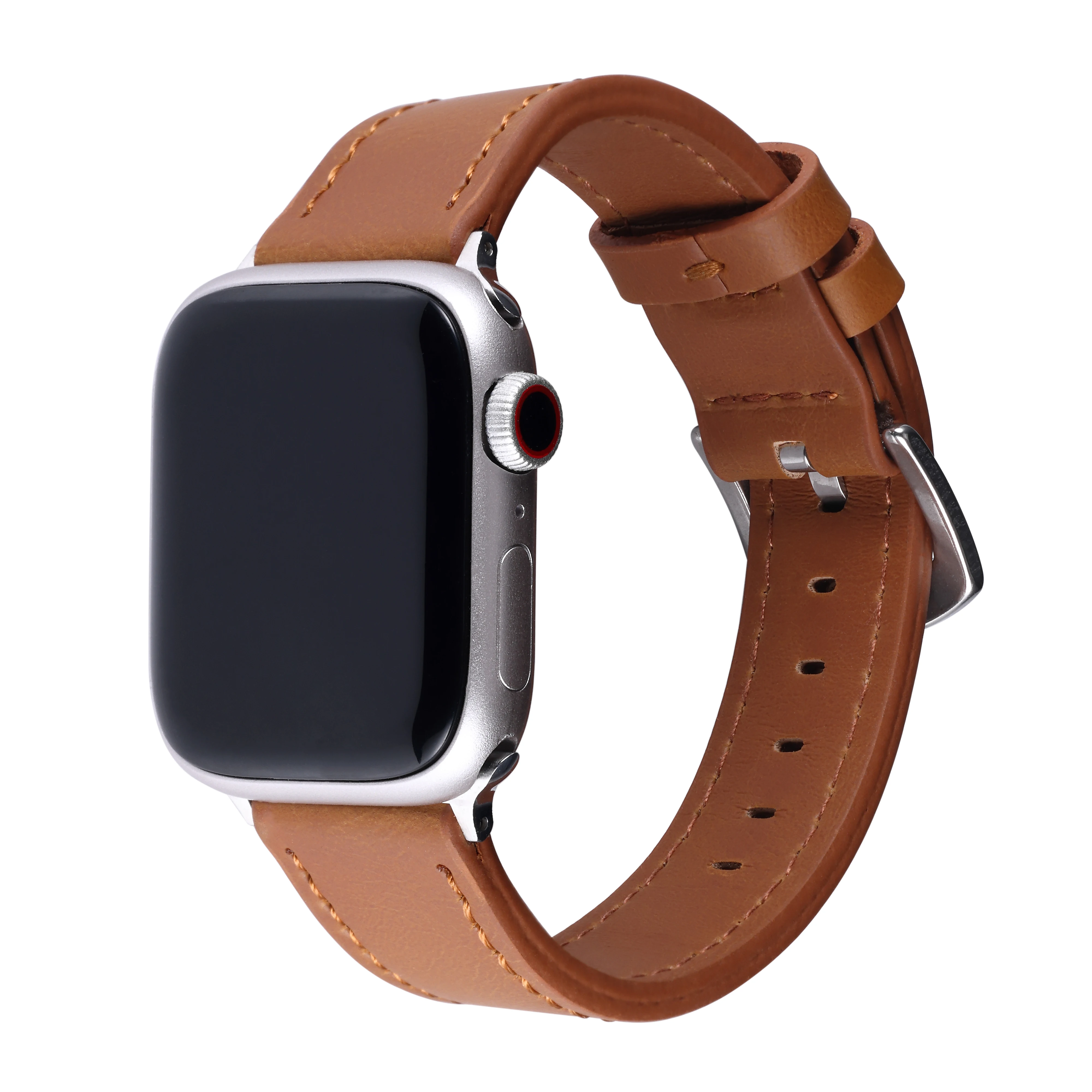 New Genuine Leather Strap For Apple Watch Band Ultra 40mm 44mm 45 41 38 42 49mm Business Wristband for iWatch Series 9 8 7 Se 6