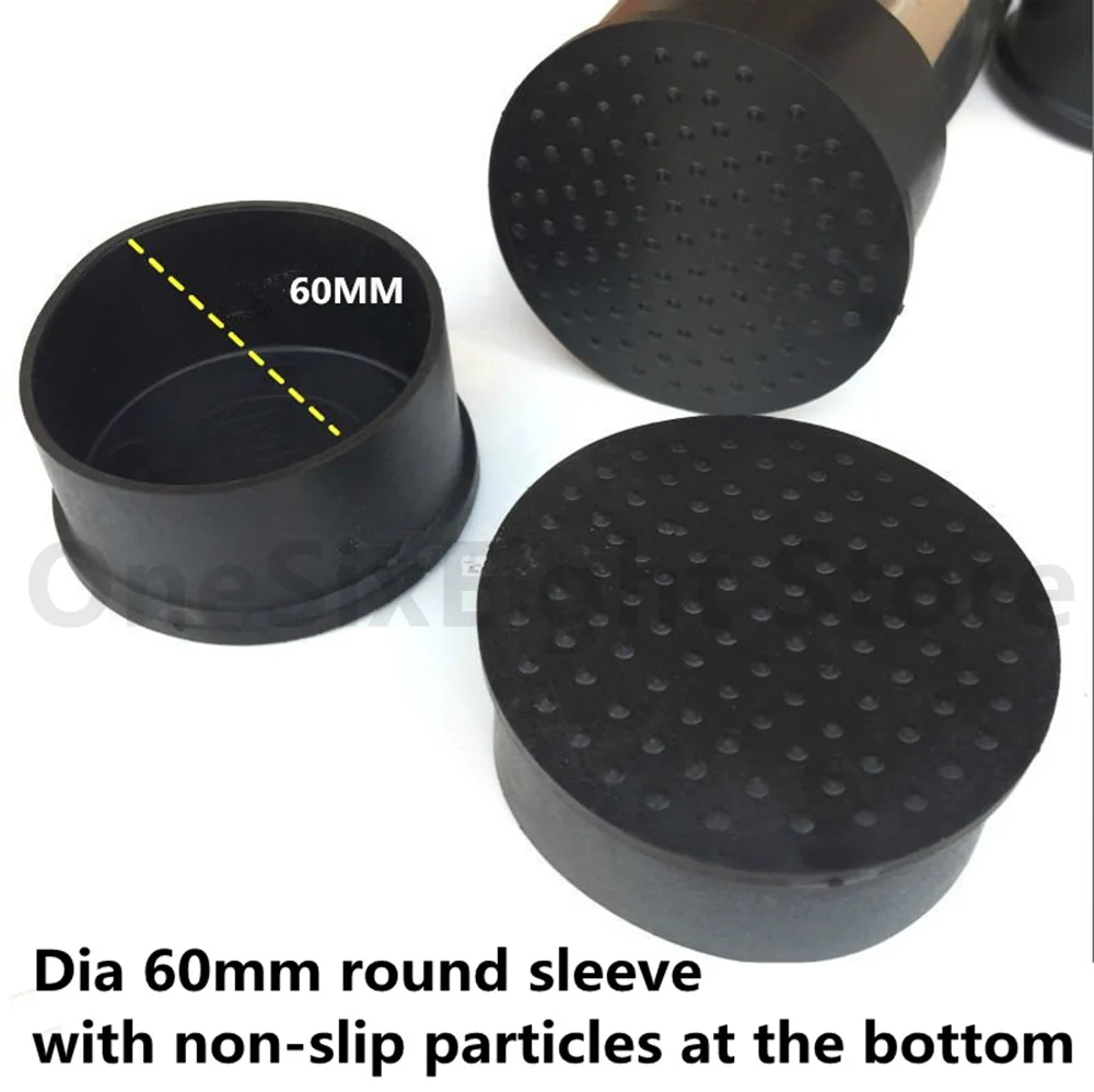 Dia 60mm PVC Soft Rubber Sleeve Outer Plug Round Foot Cover Table Leg Foot Pad Non-Slip Tube Cap