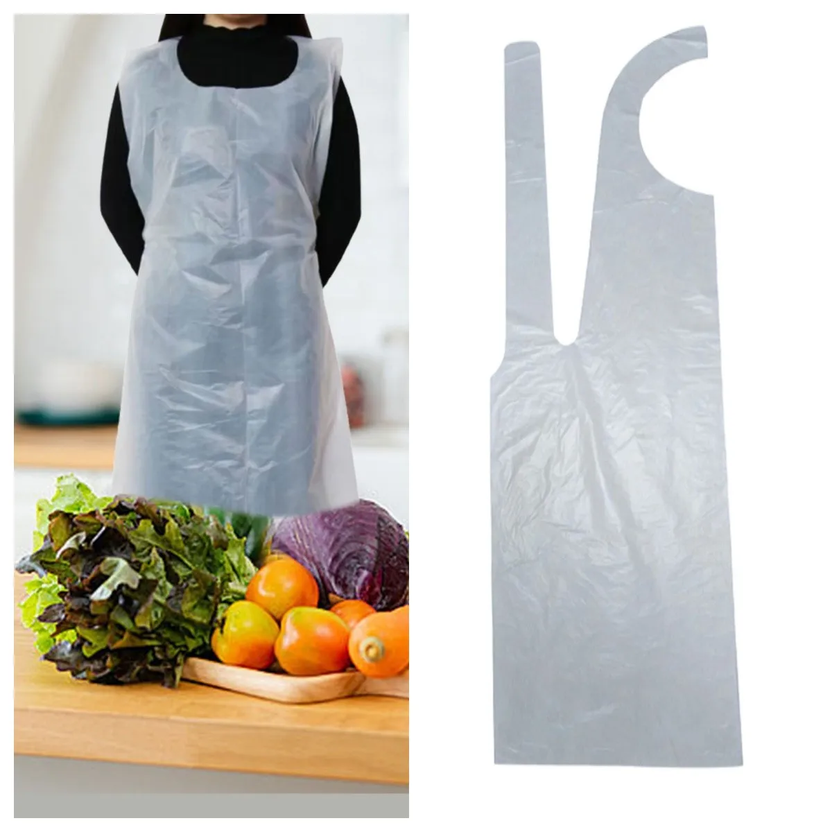 Disposable Apron Thickened Oil Proof And Clean Household Catering Barbecue Factory Plastic Apron Dish Soap Apron