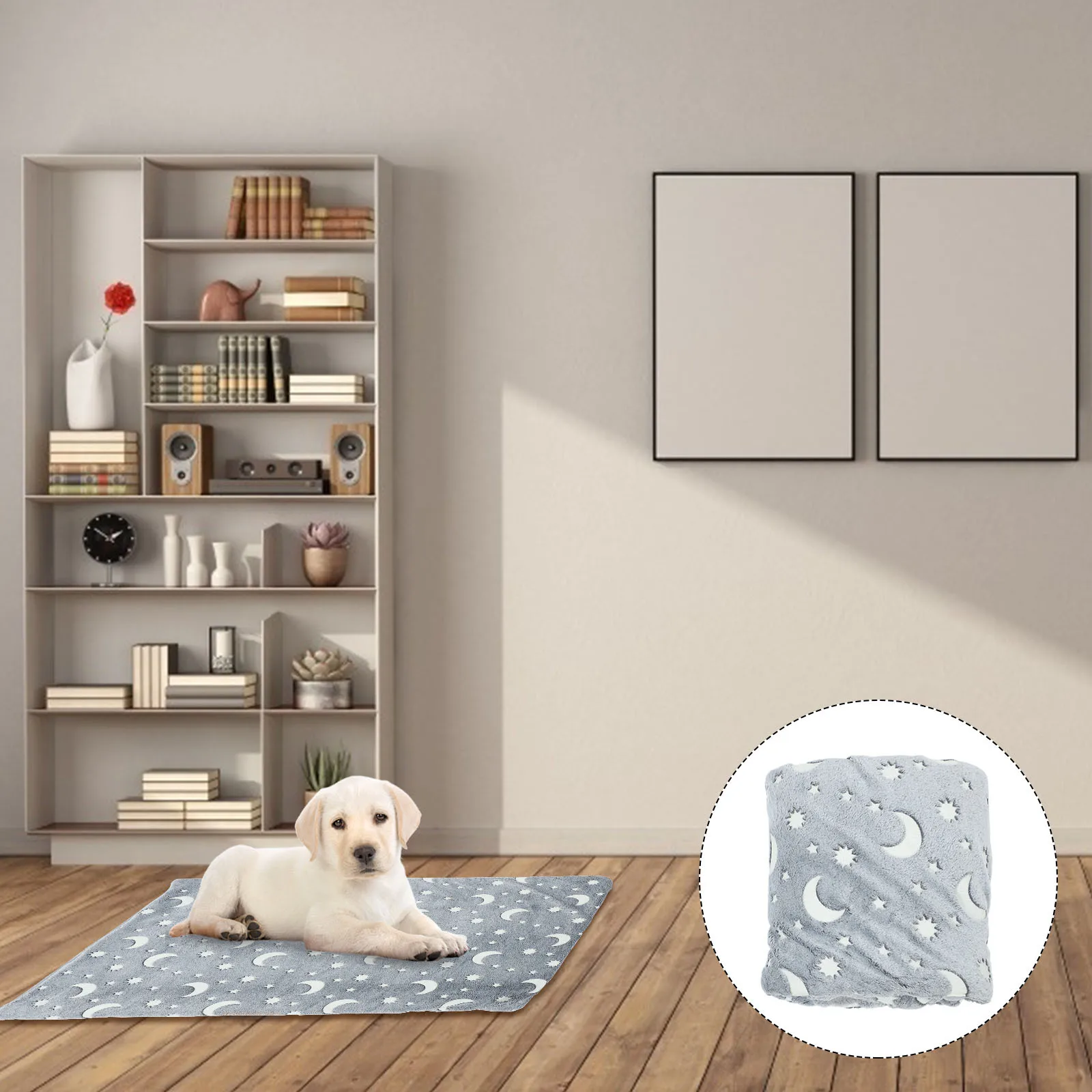 

Durable Pet Mat Winter Warm Dog Floor Pad Luminous Cat Cushion Grey Portable Cozy Sleeping Rest Blanket Pet Sleeping Blanket