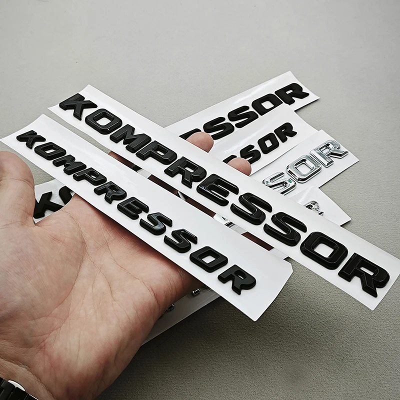 3D ABS Car Logo KOMPRESSOR Emblem Badge for Mercedes W203 W204 W211 W210 C SLK Class Letters Sticker Accessories view 3