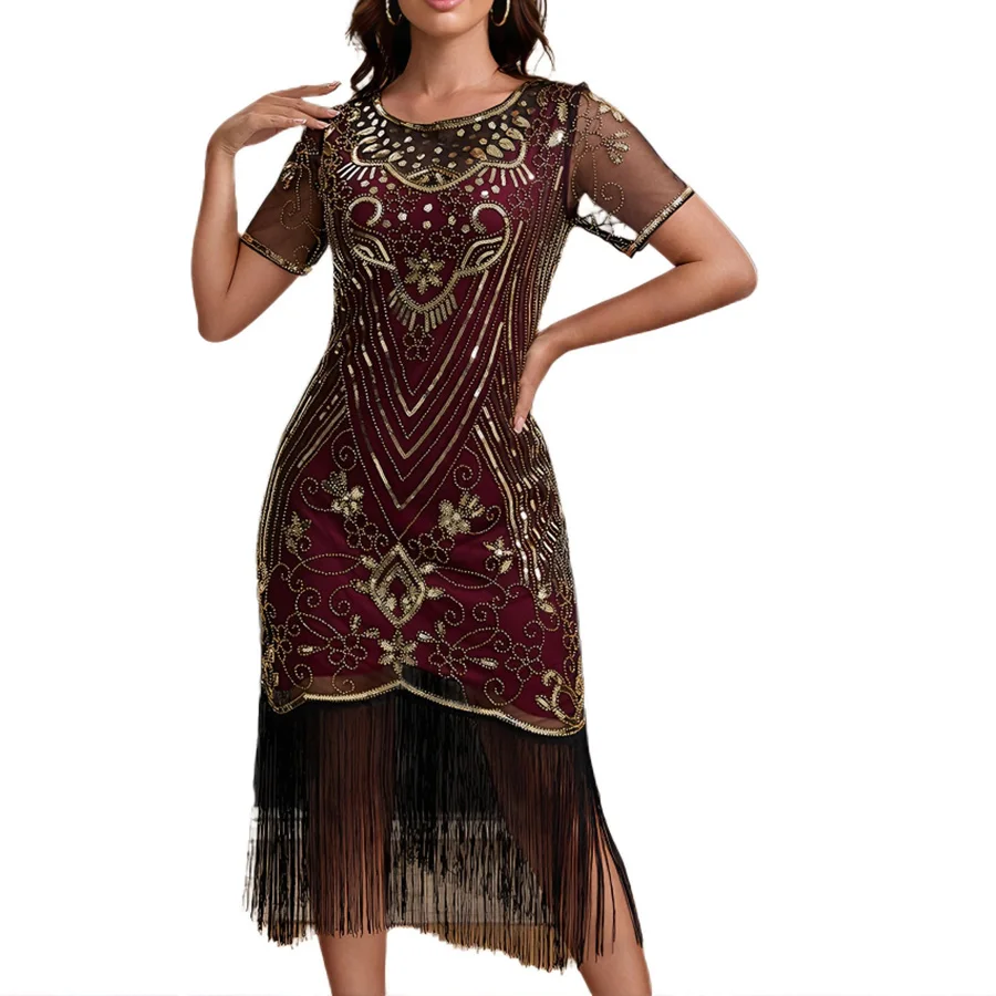 vintage-1920s-flapper-dress-wine-gold-beaded-fringe-evening-party-dress-for-women