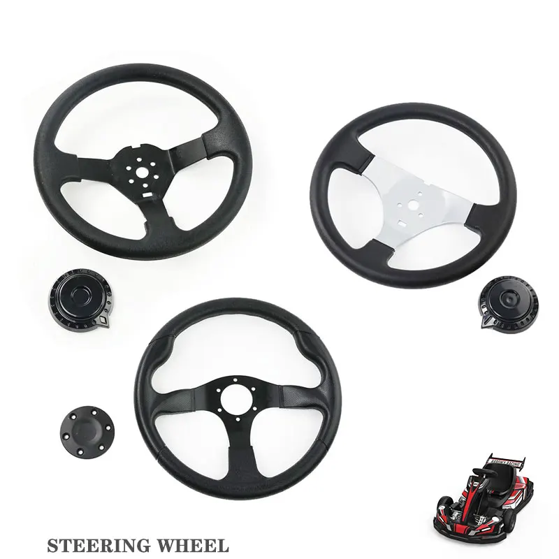 LYNNCHI Motorcycle 240mm 270mm 275mm 300mm 320mm 330mm 350mm Steering Wheel Assembly For Go Kart Dune Buggy Quad Karting Parts