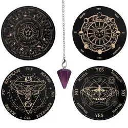 Pendulum Mat Ouija Board Game Divination Wooden Communication Board Fortune Telling Toys Witch Crafts Supplies For Beginners