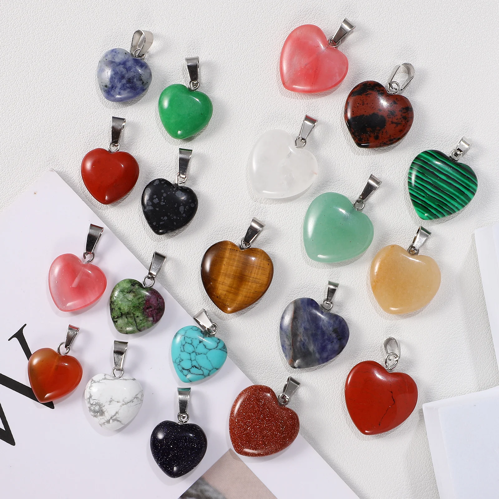 

20mm 16mm Shaped Charms Stone Pendants DIY Jewelry Necklace Bracelet Jewelry Charms Pendant Crafts Material Safe Use