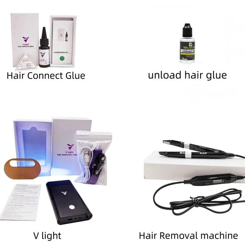 Hair Extension Machine, Technology, Full Black Set, Hair Extension Tool, Glue Included, Professional Salon Equipment