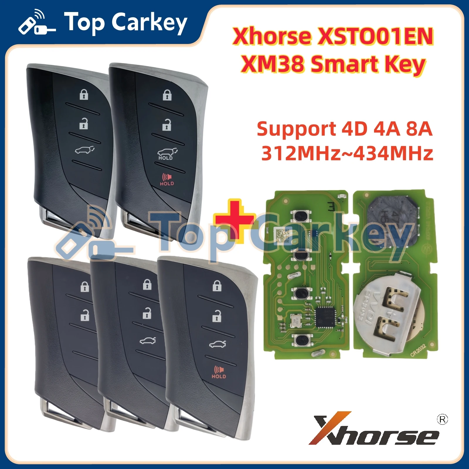 Xhorse XSTO01EN VVDI TOY.T XM38 Universal Smart Key Support 4D 4A 8A Chip for Lexus GS IS ES RZ CX CT NX RX GX RC LC LS LX LM