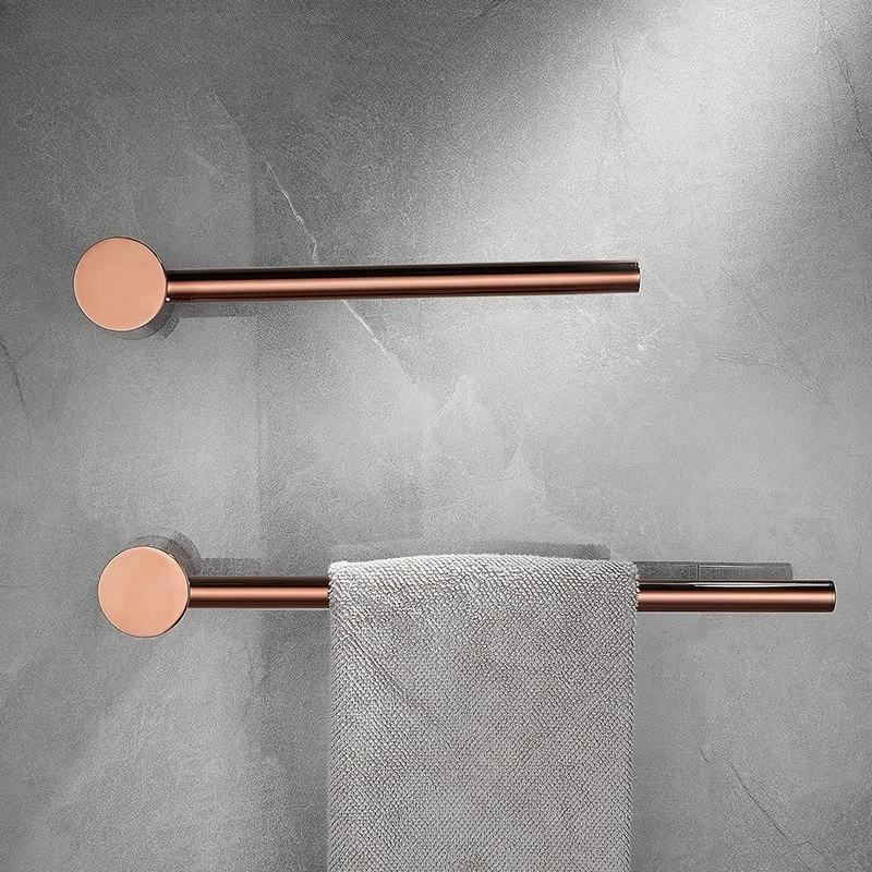 

Rose Gold Towel Hanger Brass Towel Holder Wall Mounted High-end Bathroom Towel Bar Lavatory Rack Bathroom Accessories