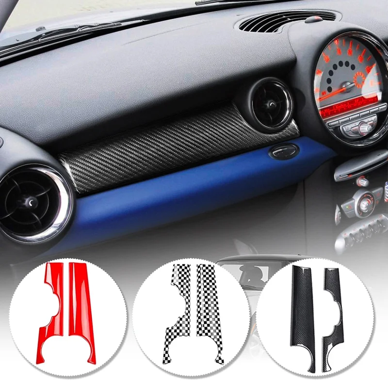 For BMW MINI R56 2007-2013 For MINI Cooper Clubman R55 2012 2011 2010 2009 Dashboard Center Control Panel Trim Cover Sticker