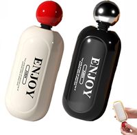 2PCS Washable Reusable Mini Lint Roller for Clothes Pet Hair Remover Portable Sticky Roller for Travel (White & Black)