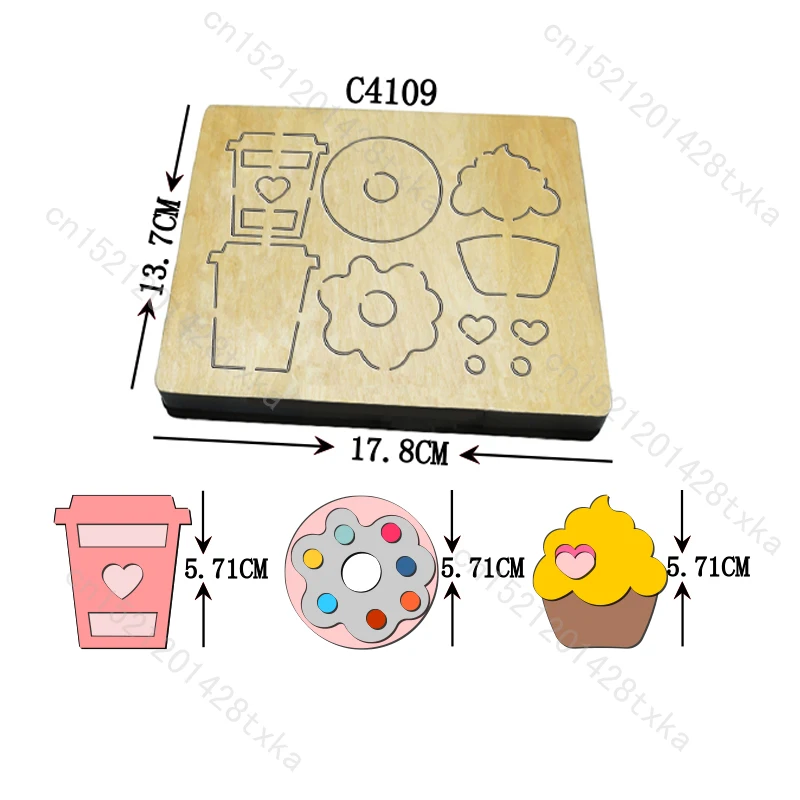 

Новые деревянные штампы для мороженого, вырубные штампы для скрапбукинга C4109, несколько стилей