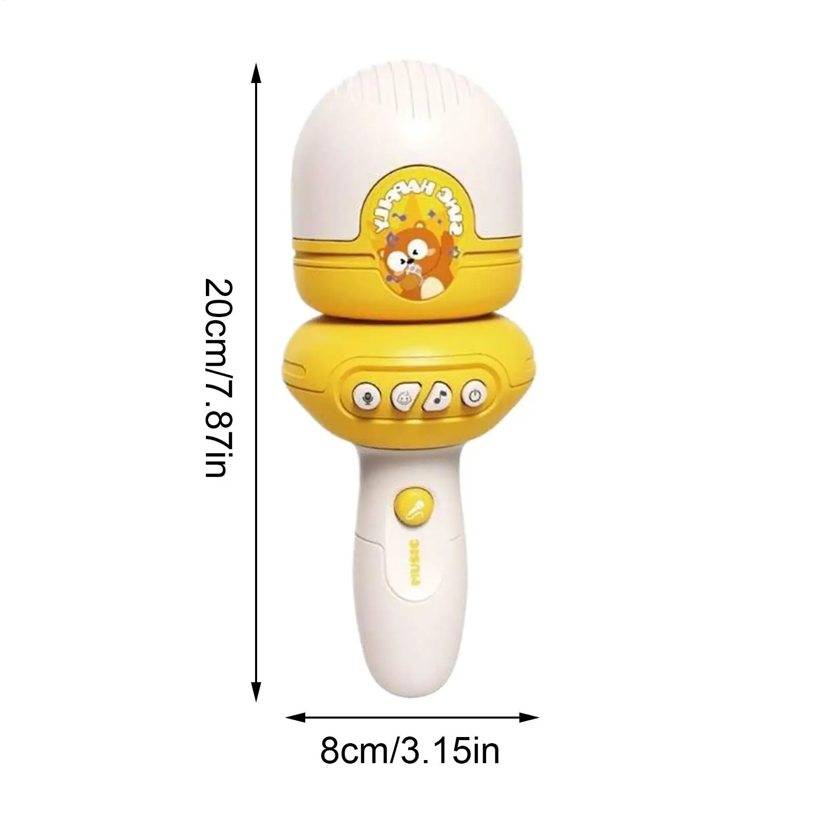 Microfono giocattolo per bambini Microfono con cambio voce per bambini Dispositivo di canto portatile con musica integrata per bambini di 3 anni