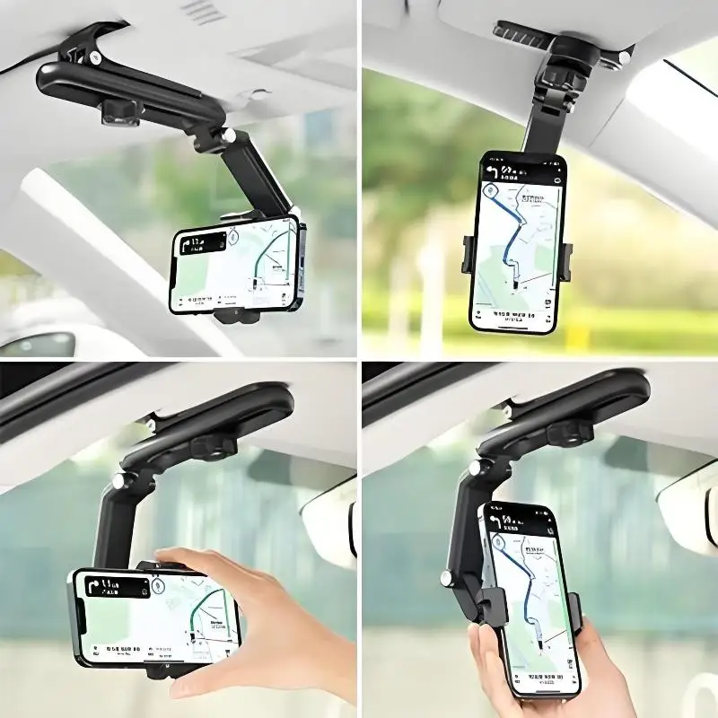 Auto-Handyhalterung Universelle Halterung 360° Drehbar Multifunktional Verstellbarer Ständer für Mobiltelefone Armaturenbrett Lüftungsschlitz-freundlich