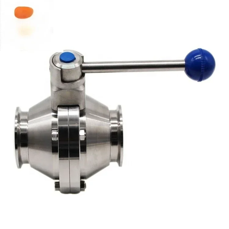 المبيعات المباشرة صغيرة QINFENG عزم الدوران لحظة 304/316L دليل مثبت فراشة نوع الكرة صمام للصناعات الكيميائية