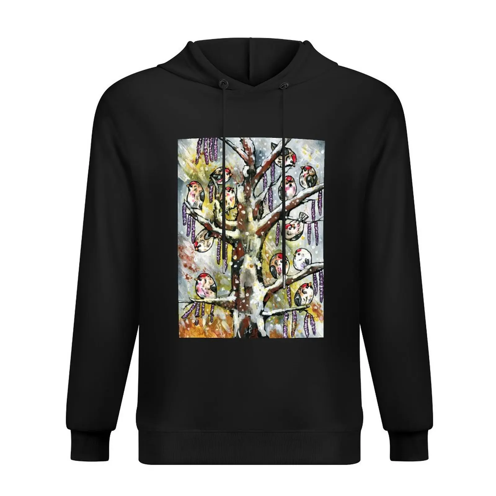 

A Pile of Redpolls (Common Redpoll, Hoary Redpoll) Hoodie mens clothes mens clothing clothes for men japanese style hoodie man