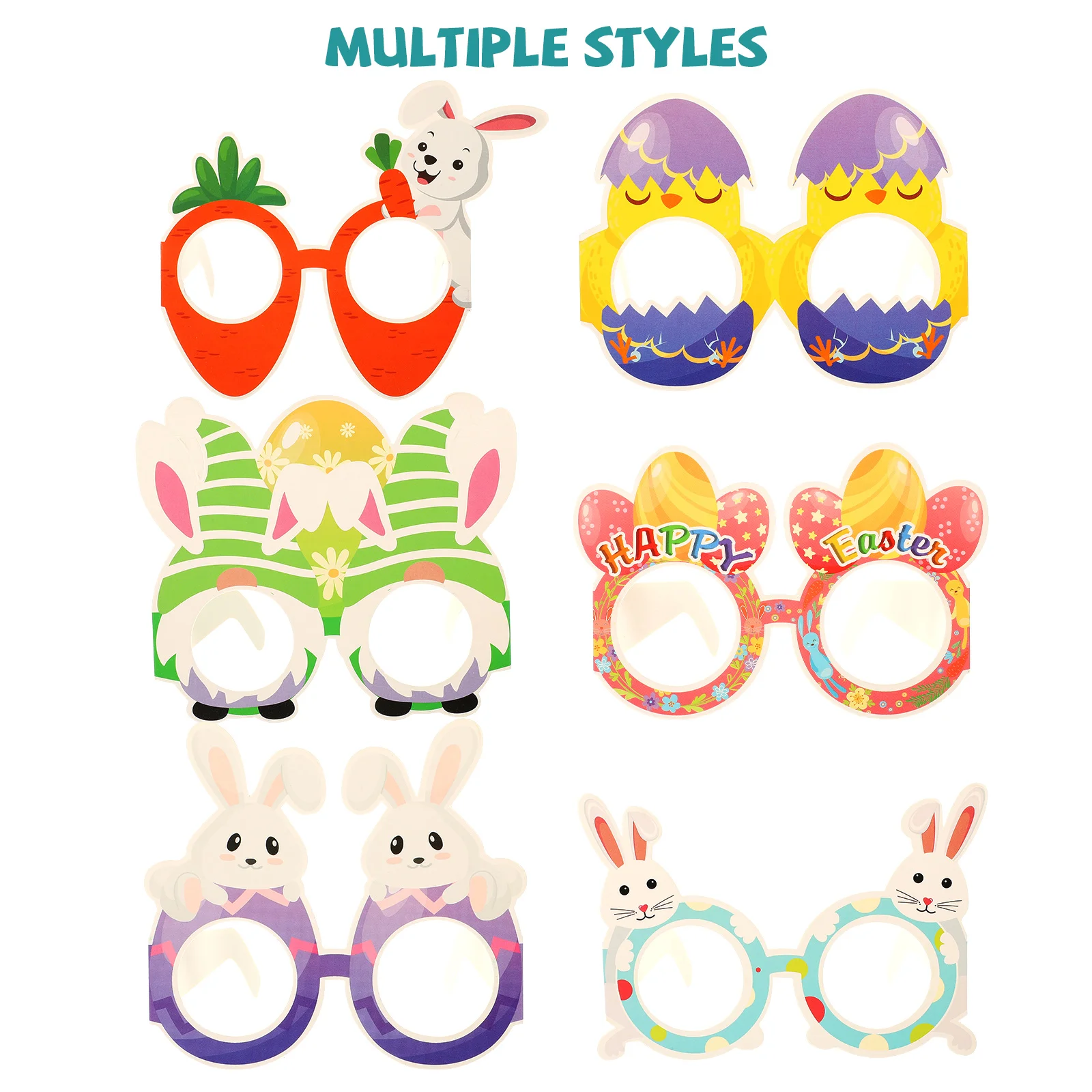 

12 Pcs Easter Glasses Eyeglasses Lightweight Kids Party Supplies Photo Booth Props Easter Theme Accessories Holiday