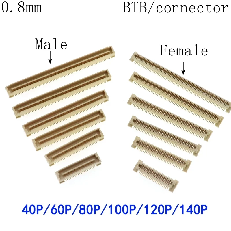 0.8mm pitch board to board double row patch BTB connector 40P/ 60/80/100p /120P/140P