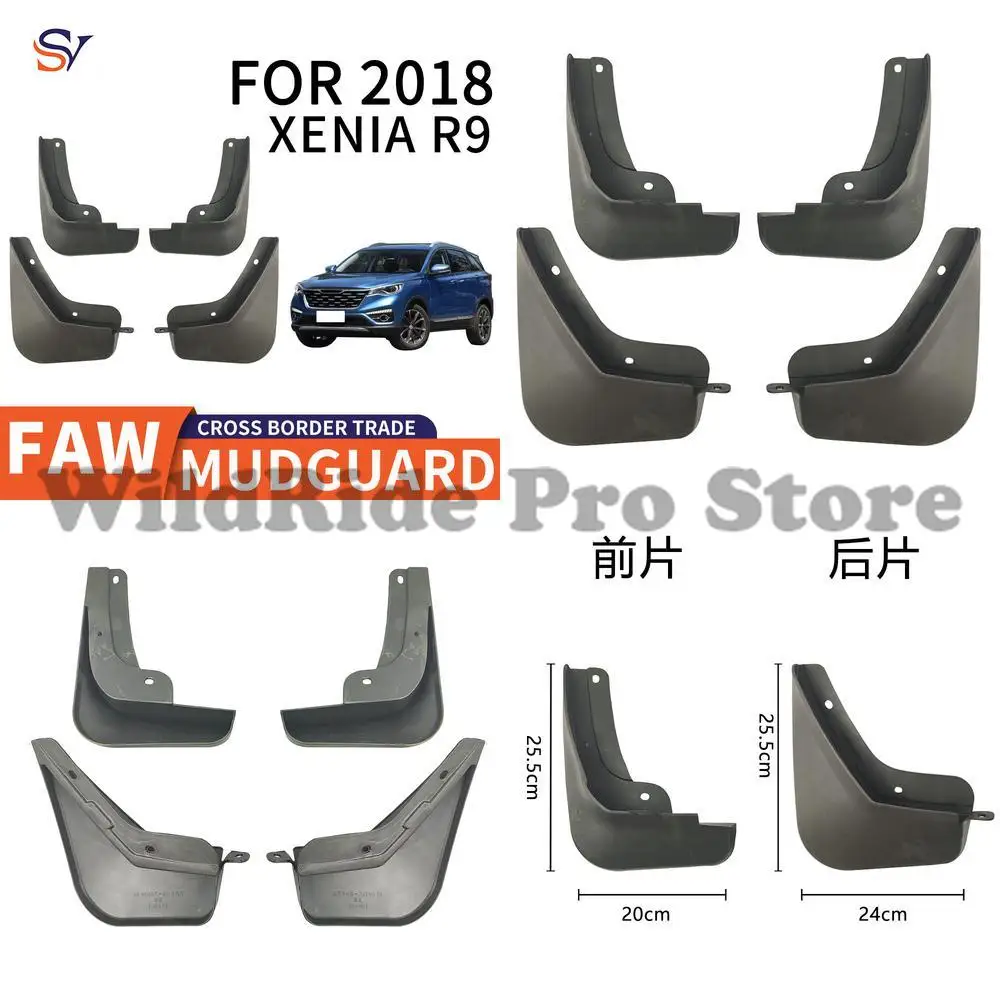 

Front and Rear Mud Flaps for 2018 FAW XENIA R9 Easy Installation PP Soft Rubber Tire Protection