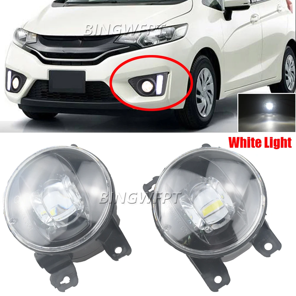 2Pcs Fog Light Assembly For Honda CR-V CRV 2.4L L4 2012 2013 2014 Car LED Lens DRL Daytime Running Light