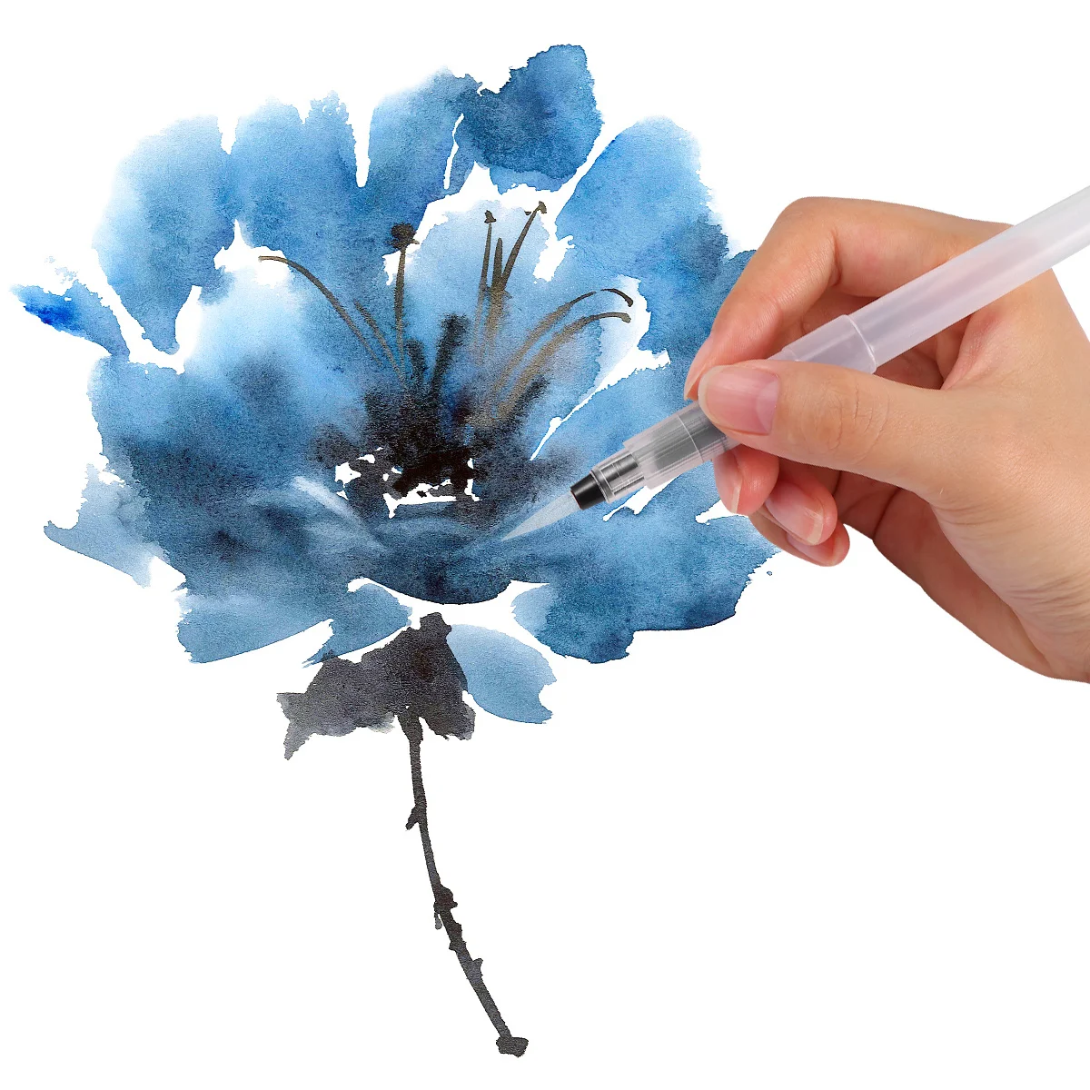 

9pcs Ink Painting Set Watercolor Brush For Art Students Writing Practice Tool Fountain Pen Arts Ink Pen Water Injection