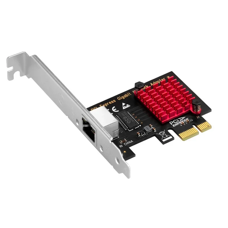 

Network Cards Adapter 1Gb PCIE Network Card PCI Experss X1 to Single Port RJ45 LAN NIC 10/100/1000Mbps RTL8111H Chip for Desktop