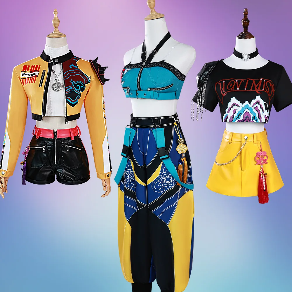 

Newly Rumi Zoey Mira Cosplay Costume Halloween Christmas Role Playing Party Comic Game S-3XL Kpop Demon Hunters cosplay Dress