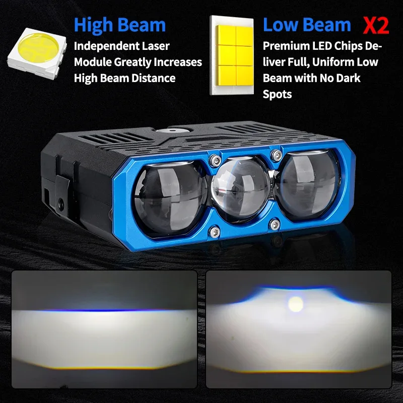 Grille Lights Led Projector Light 6500K Spotlight for Car Motorcycle Auxiliary Light Fog Lamp 12V24V High Power 600000LM