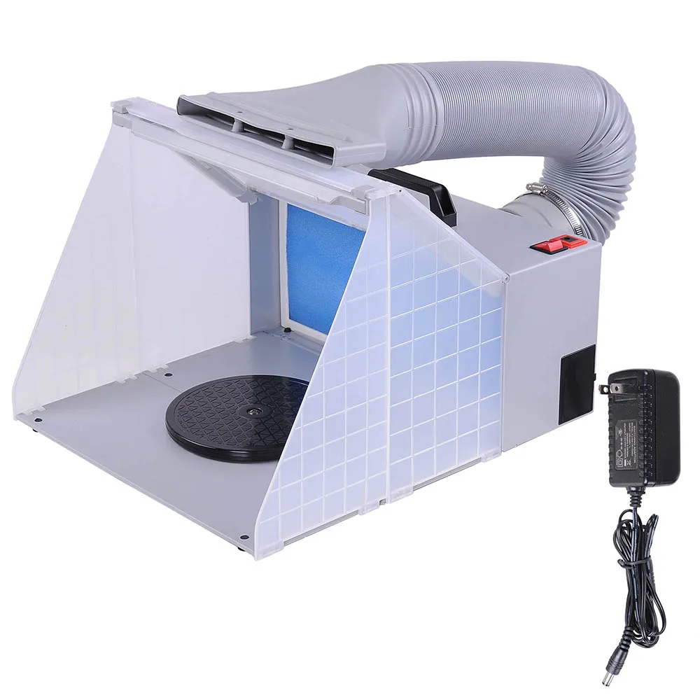 

25W DIY Model Color Paint Baking Sealing Exhaust Fan Mist Extractor Spray Workbench Airbrush Spray Booth Exhaust Filter