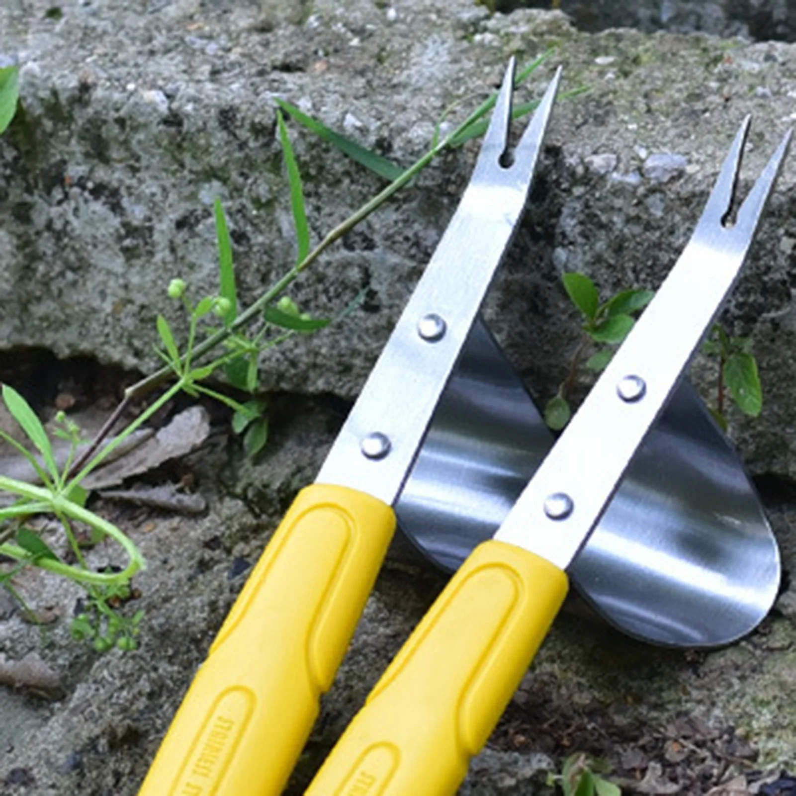 Deshierbe manual de acero inoxidable para jardín, herramienta extractora de malezas de acero inoxidable para excavación de césped, granja, trasplantar, deshierbe resistente