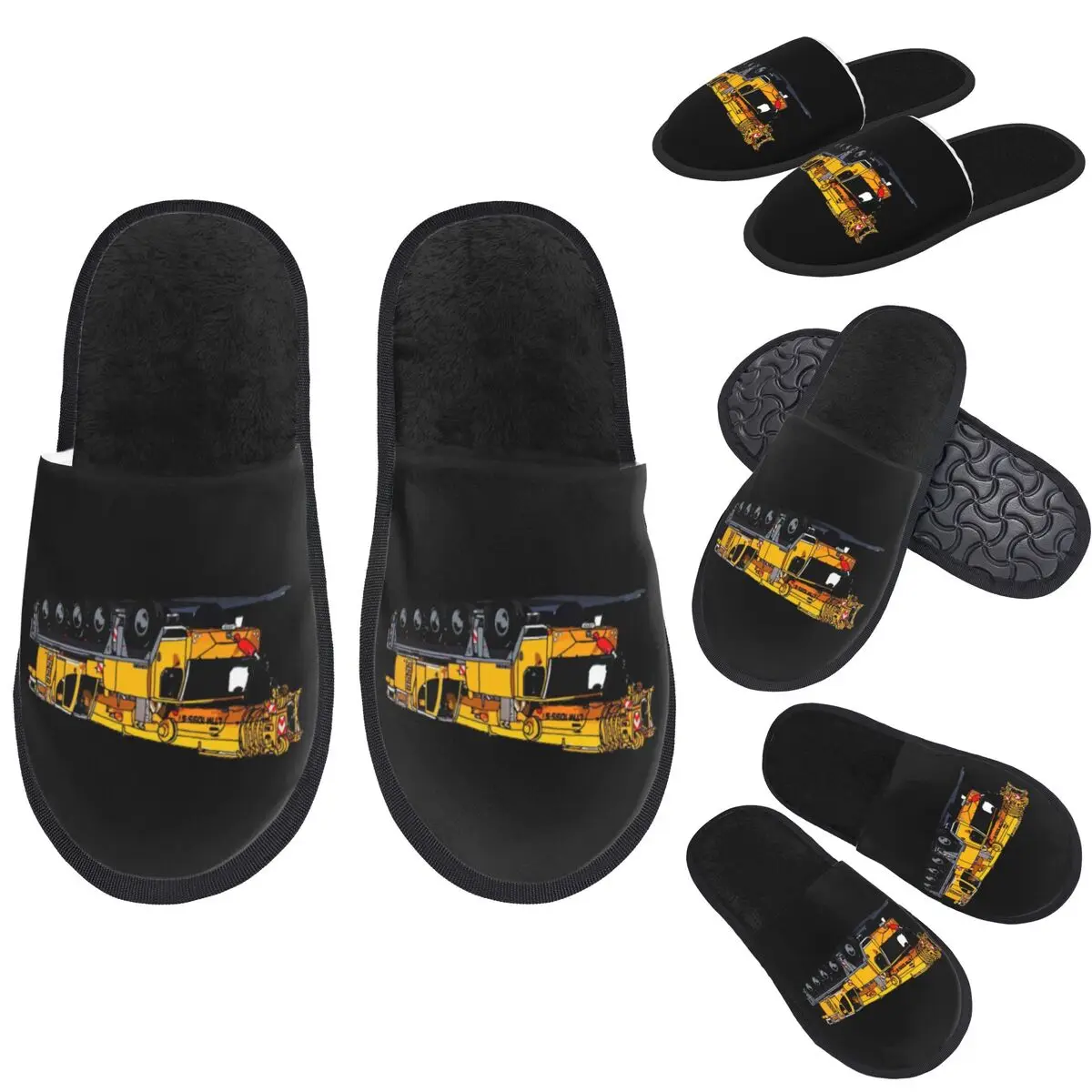 

Custom Liebherr Heavy Crane Slippers Memory Foam Warm Soft Women House Slipper Indoor Cozy Shoes