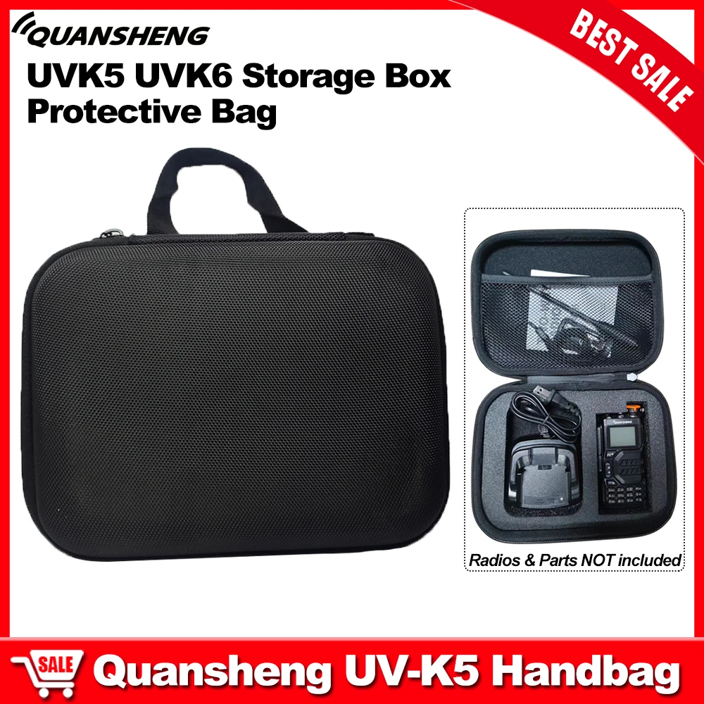 

Quansheng UV-K5 UV-K6 Walkie Talkie Handbag Protective Carry Bag UVK5 K6 Two Way Radios Storage Box Hunting Bag Accessory