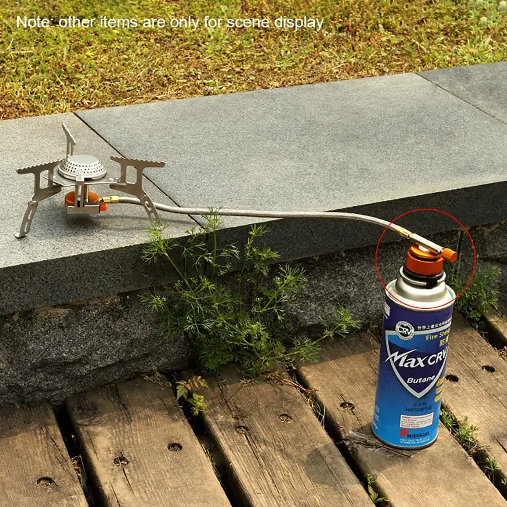 Cylinder Multi-functional Camping Stove Cooking Stove Head Outdoor Cassette Stove Self-Locking Conversion Head Flat