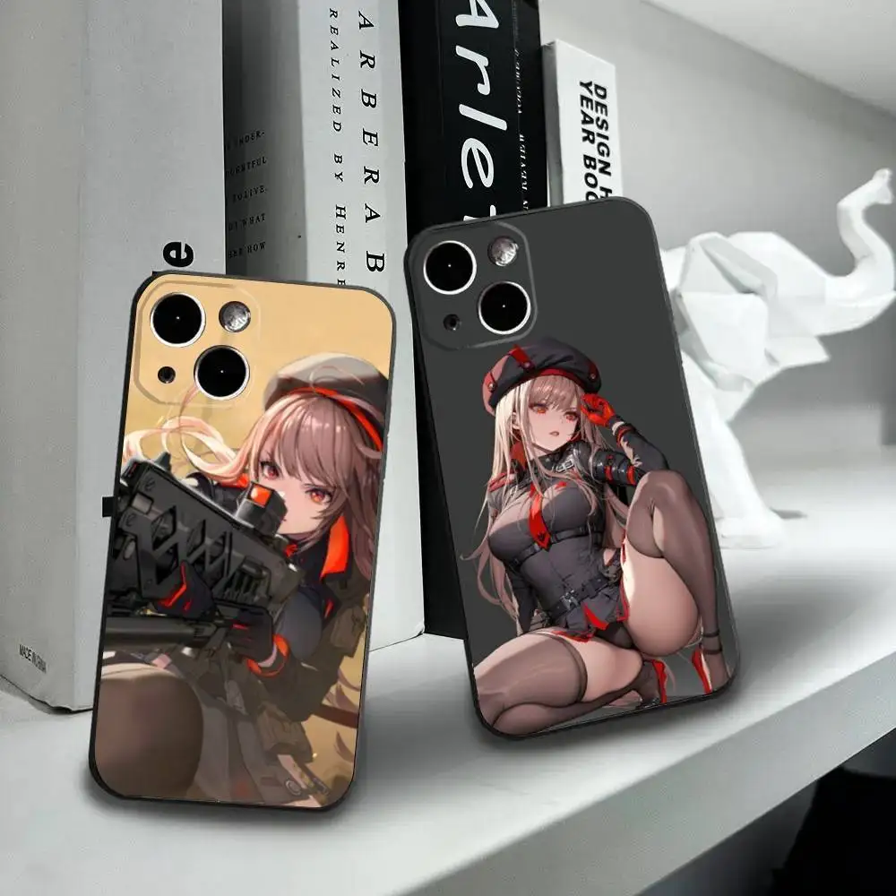 N-Nikke Game Handyhülle für iPhone16,15,14,13,12 Mini 11 Pro XR,X,XS,MAX 7,8 Plus, Silikonhülle, weiches Schwarz