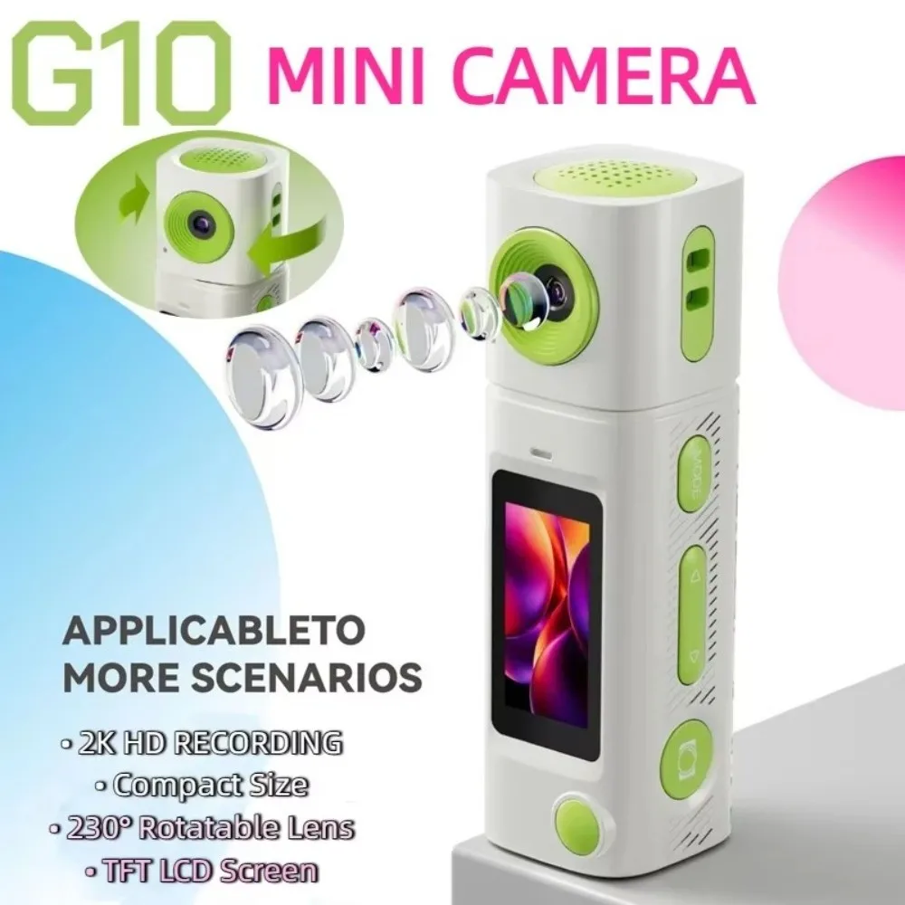

New Rotating G10 Thumb Action Digital Camera High-Definition Photo Taking Lipstick Camera Video Recording Thumb Camera Keychain