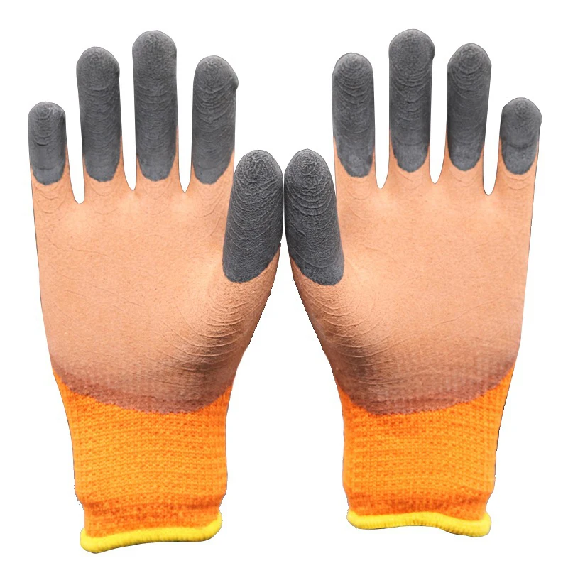 1 Pairs Work Gloves For PU Palm Coating Safety Protective Glove Nitrile Professional Safety Suppliers Thickened And Warm