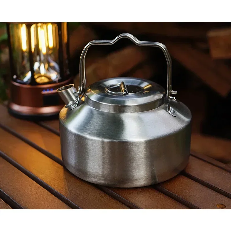 0.9/1.2/1.5L Stainless Steel Backpacking Camping Kettle Bushcraft Gear Outdoor Durable Teapot and Its Compatible Products