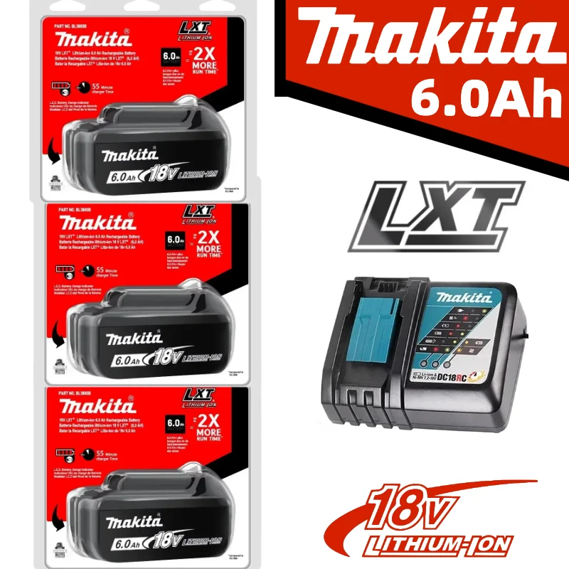 

100% Original Makita 18V Battery 6Ah Lithium Replacement Compatible with TW251D TD251DZ Wireless Grinders
