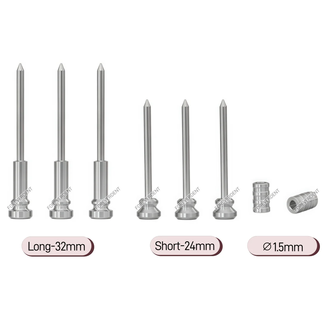 Dental Anchor Pin Drill Implant Slevees Fixing Nail Guide Digital Jaw Drill Universal Slevees 3x1.5x5mm 24/32MM