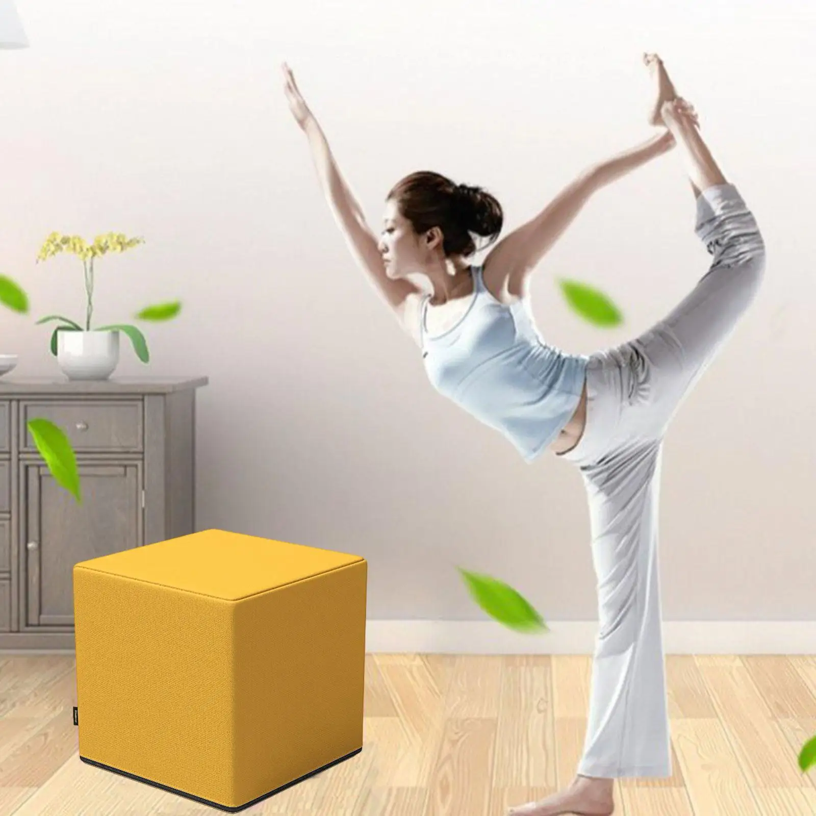 Home Yoga Cube Stool Supportive Exercise Prop Lightweight Pilates Brick for Stretching Balance