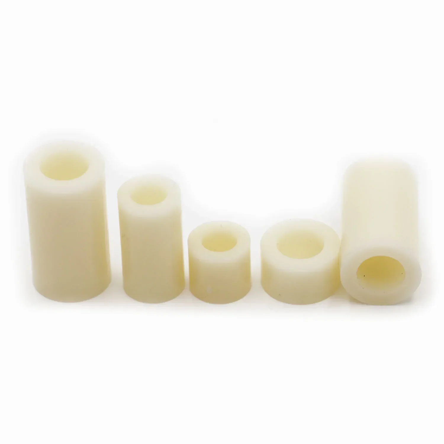 M3 M4 M5 M6 M8 White Nylon Non-Threaded Spacer ABS Circular Hole Standoff Washer PCB Board Screw Bolt OD7mm-14mm