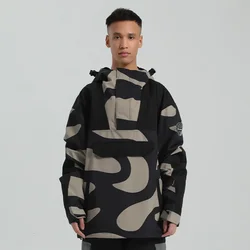 Chaquetas de esquí transpirables para hombre y mujer, abrigos con capucha a prueba de viento, cálidos, resistentes al desgaste, ropa deportiva para la nieve, invierno, 2025