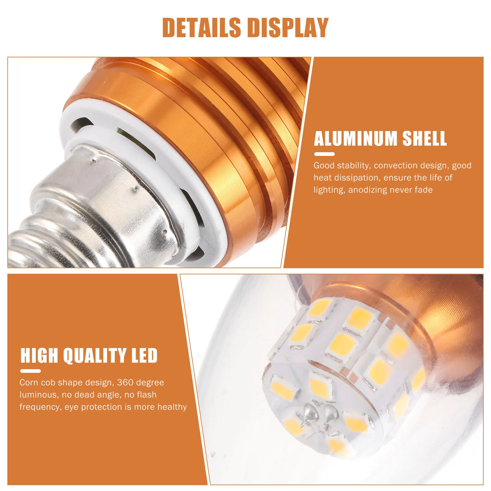

2Pcs LEDCandleBulb CandelabraLamps E12Base 360DegreeBeam LongLifespan Chandelier Sconces Lanterns CeilingFans DecorativeFixtures