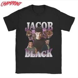 Twilight Jacob Black T Shirt Men 100% Cotton Funny T-Shirts Round Collar Tee Shirt Short Sleeve Clothes Party