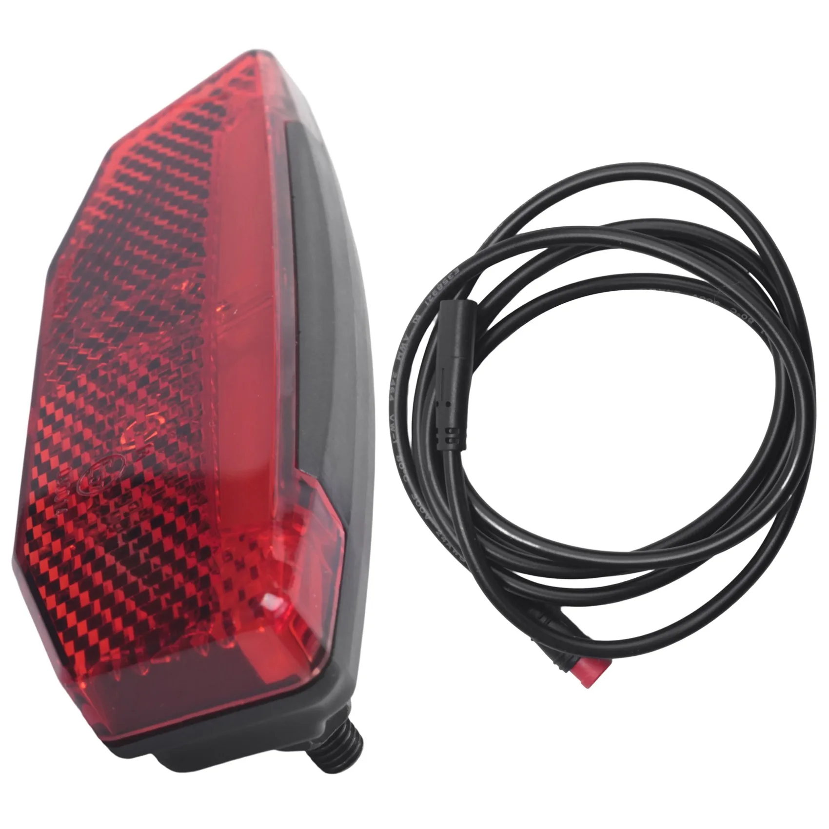 Luz trasera LED de advertencia para bicicleta eléctrica, conector impermeable, 6V-60V