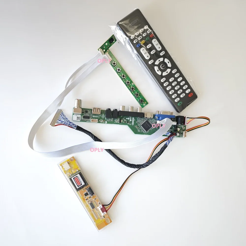 

TV Controller board kit VGA USB HDMI-compatible RF for B156XW01 LP156WH1 15.6" 1366X768 LCD panel AV screen monitor DIY