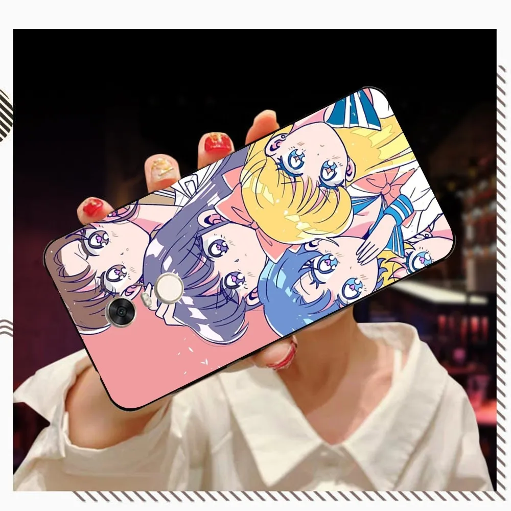 S-Sailor Anime M-Moon Phone Case For Redmi 5 6 7 8 9 10 Plus Pro 6 7 8 9 A GO K20 K30 K40 Pro Plus F3 Fundas