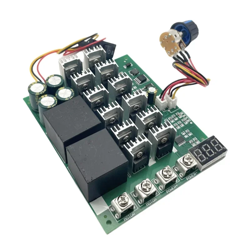 1PCS 60A 10-55V 12V 24V 36V 48V 100A Digital display PWM speed controller module forward reversal 0~100% adjustable DC motor