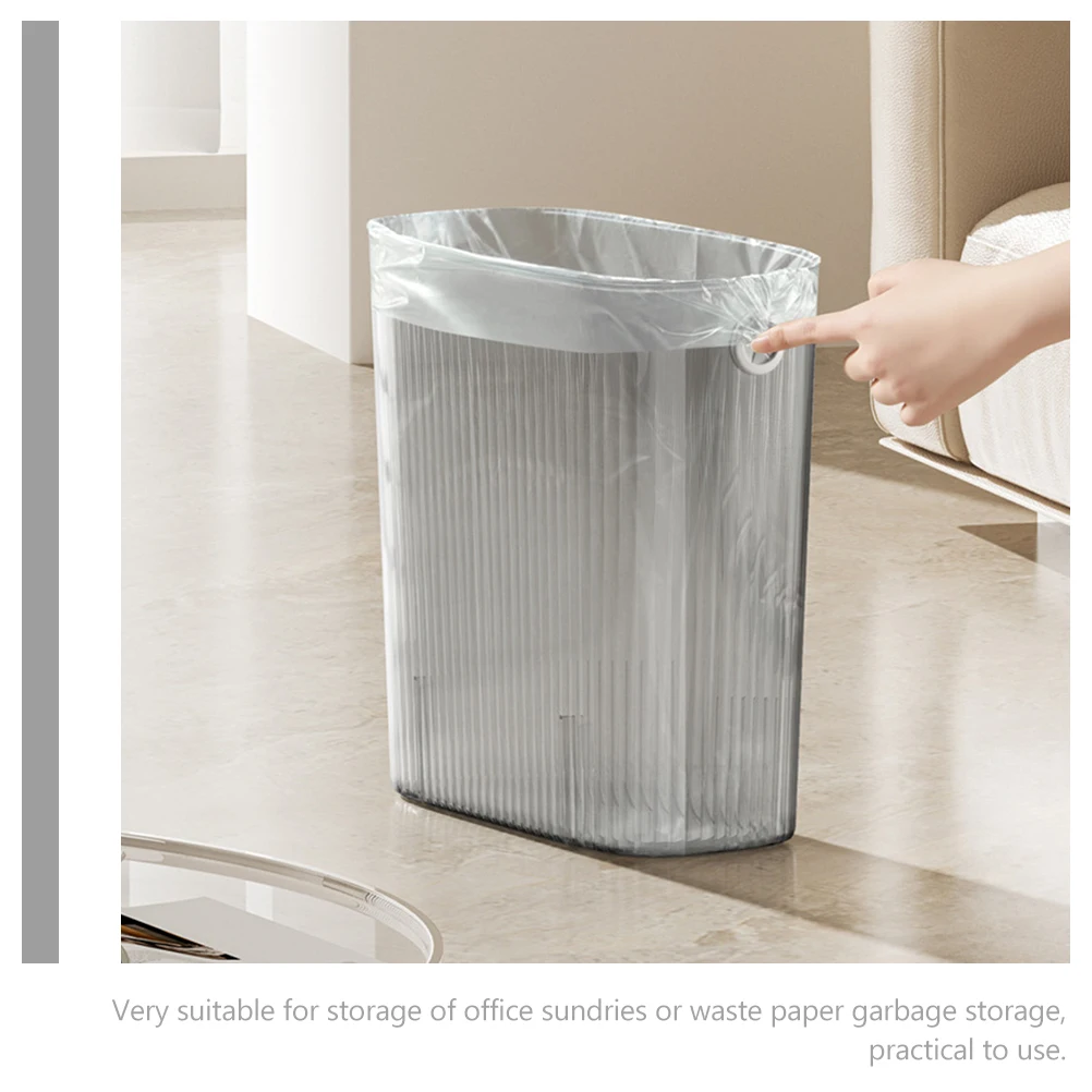 

Luxury Trash Can Waste Bins Bedroom Hotel Bathroom Kitchen Large Capacity PP Simple Practical Garbage Can Outdoor Office