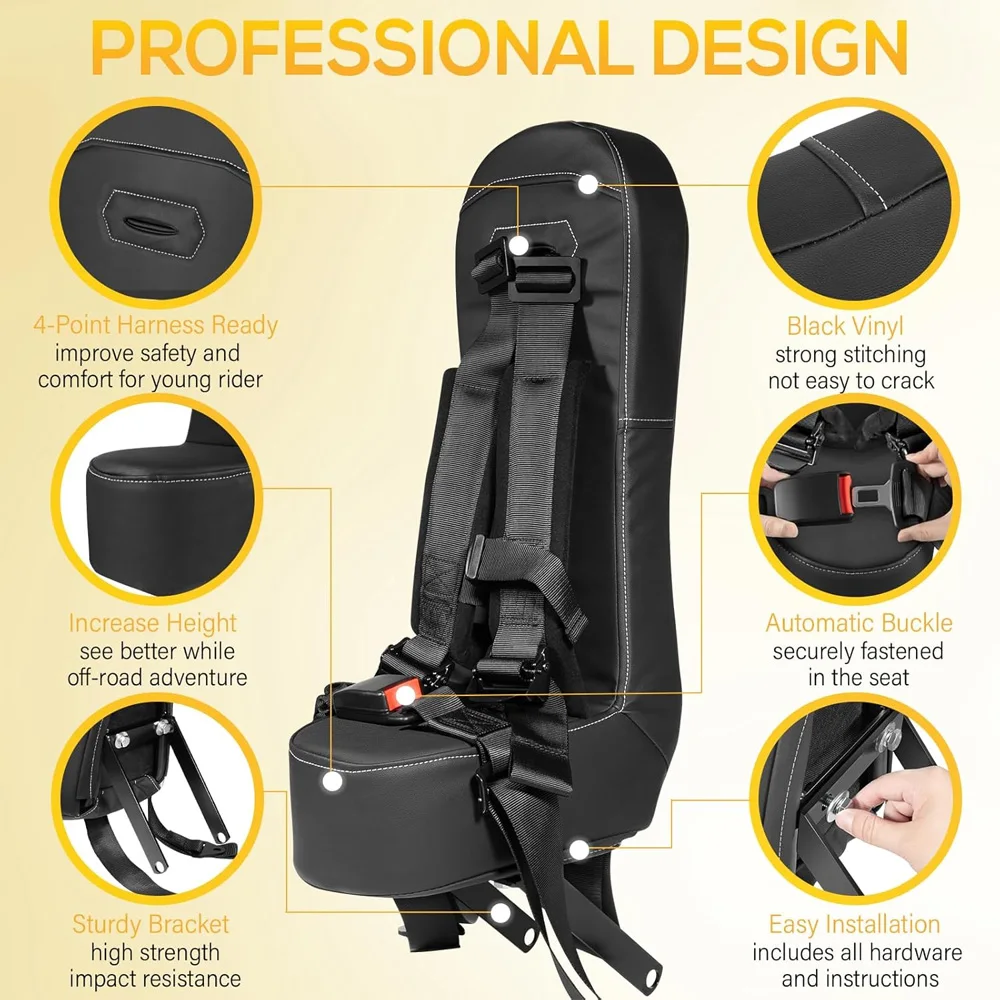 

Bump Seat For Honda Talon 4 Seater Rear Only 2020-2025 Center Seat Middle Seat Hump Seat Little Seat with 4-Point Harness